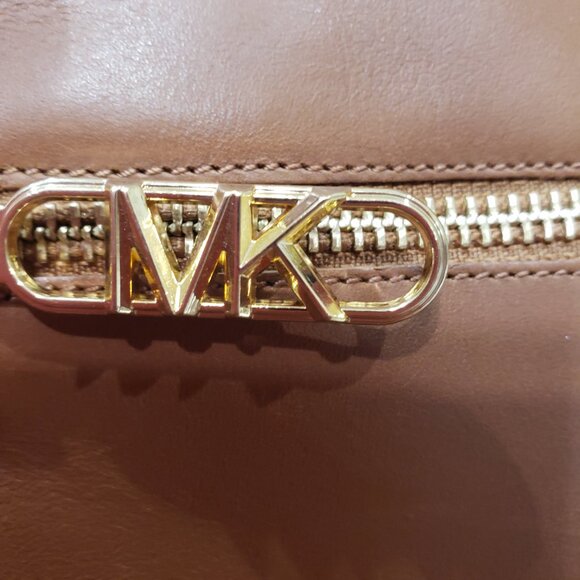 Michael Kors Regan Tall Boots Leather Women's Size 9.5 NEW luggage brown Zipper - Picture 11 of 11